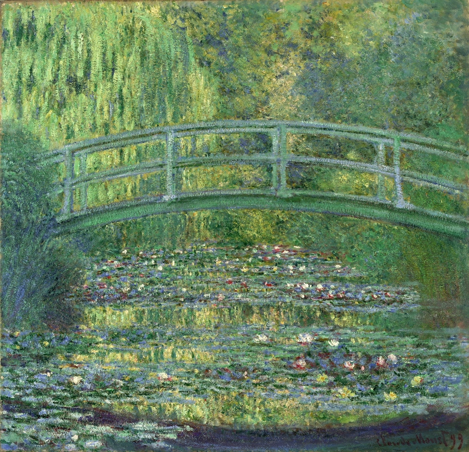 送料無料新品 睡蓮の池と日本の橋 モネ 世界の名画 絵画通販